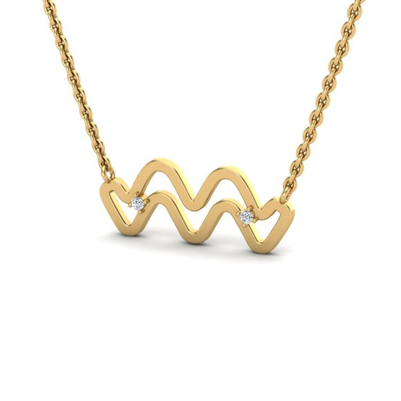NWT Zodiac Spirits Necklace - 14KT Gold with Diamonds - Picture 1 of 12
